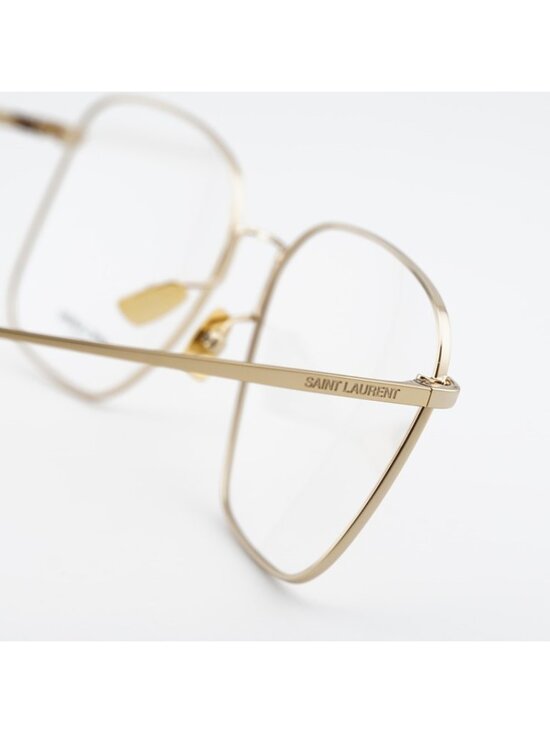 Saint Laurent SL491 006 Eyeglasses Gold 55mm Square Frame main image 8